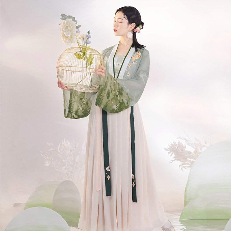 蝉佩原创汉服女正品宋制汉元素素交领齐腰襦裙超汉服