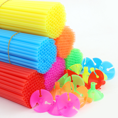 马卡龙色气球杆托杆支架棍子透明装饰棒棒汽球支撑塑料配件杆子气球