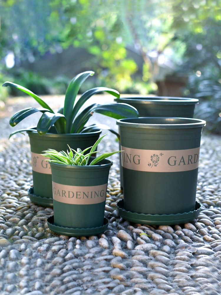 花盆加厚加仑阳台多肉盆家用塑料简约圆形大号花盆