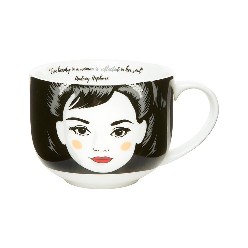 美国kikkerland创意名人头像陶瓷咖啡杯礼物大容量马克创意礼盒