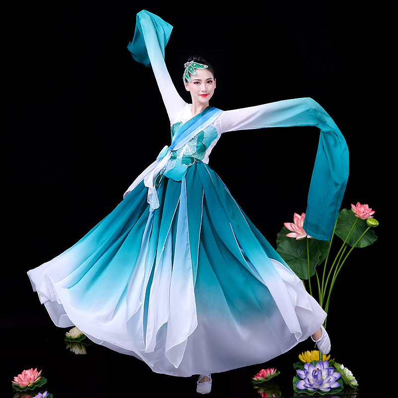 水袖演出服飘逸甩袖古典长袖中国国风仙女惊鸿民族服装