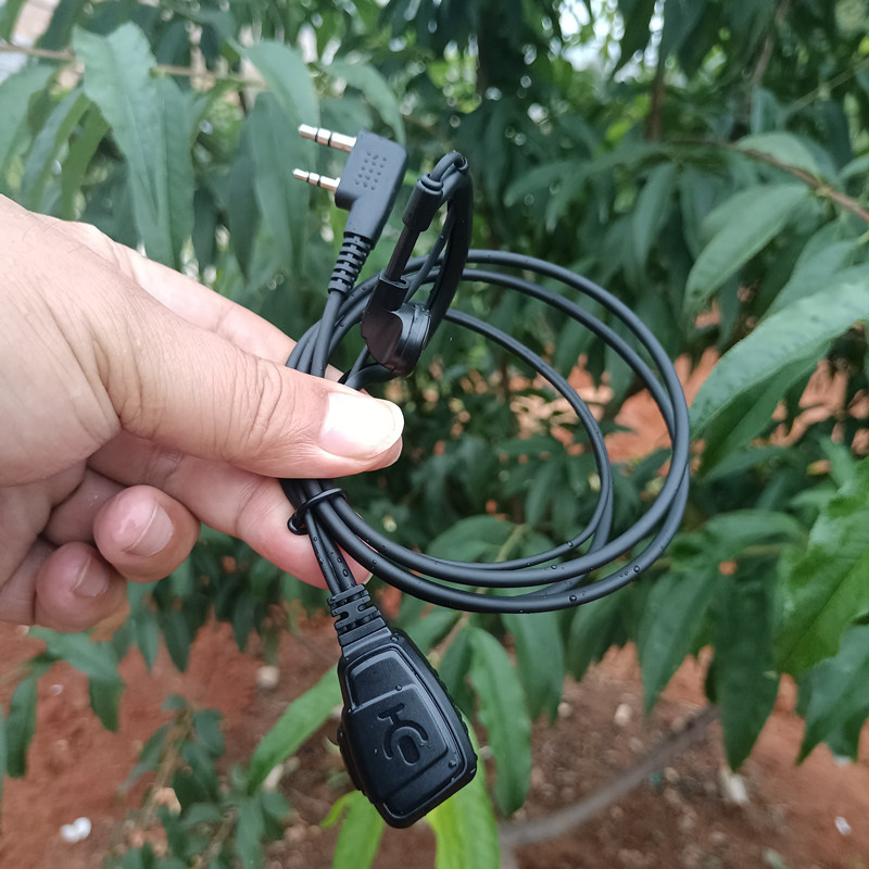 大咪头对讲机耳机线耳挂铁高清晰插头旋转听筒耳唛对讲机配件