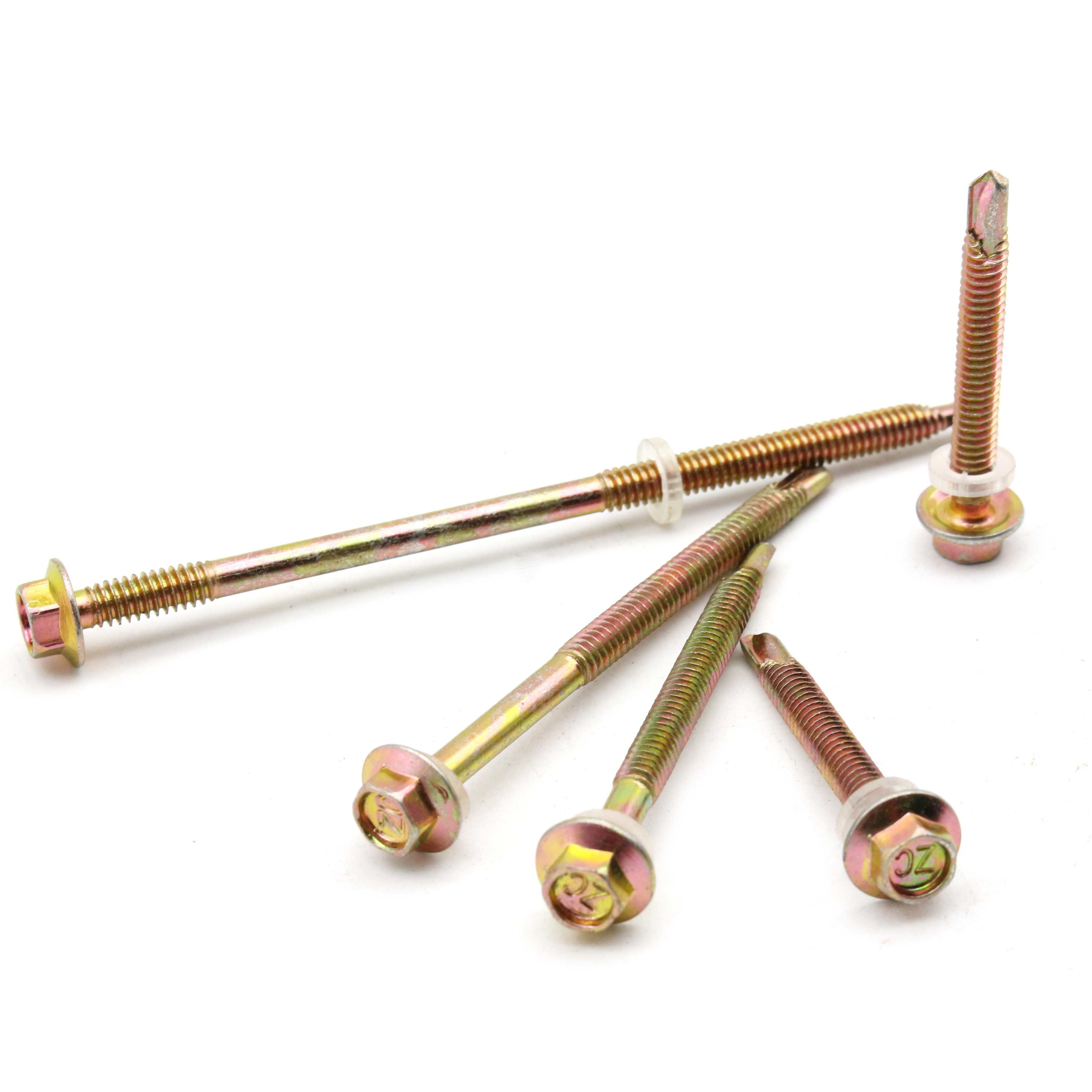 六角钻尾振诚带垫自钻自攻防水钉外尼龙龙头螺钉