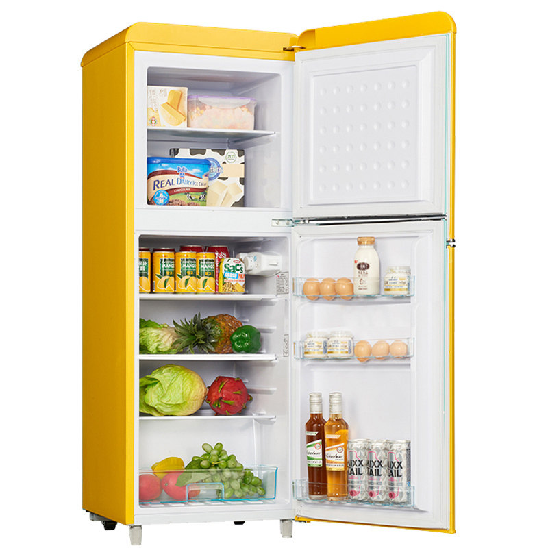 保价德姆勒bcd156复古冰箱冷藏冷冻双门网红办公室复古冰箱