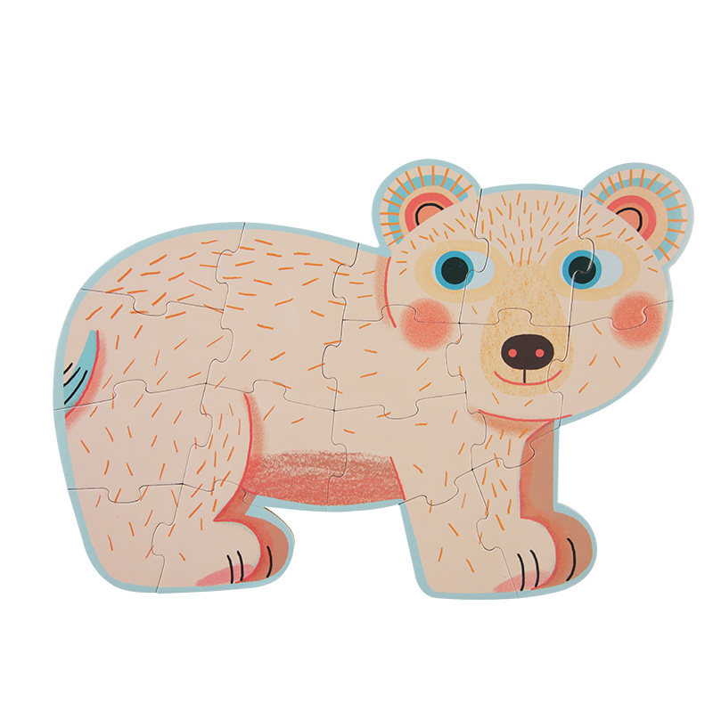 djeco儿童动物简易大块拼图大号智力初级幼儿拼图