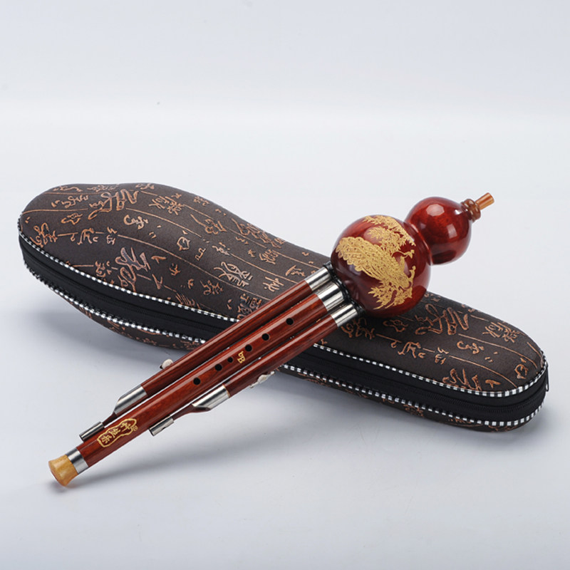 竹丝专业演奏全黑檀木套装葫芦红木乐器cbdgf葫芦丝