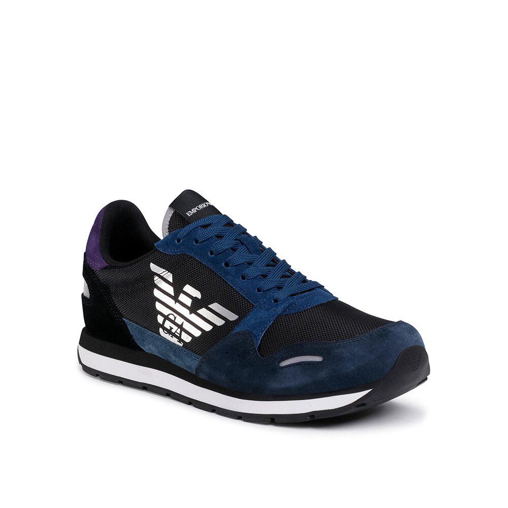 香港直邮emporioarmani安普里奥阿玛尼拼色男士运动鞋时尚简约