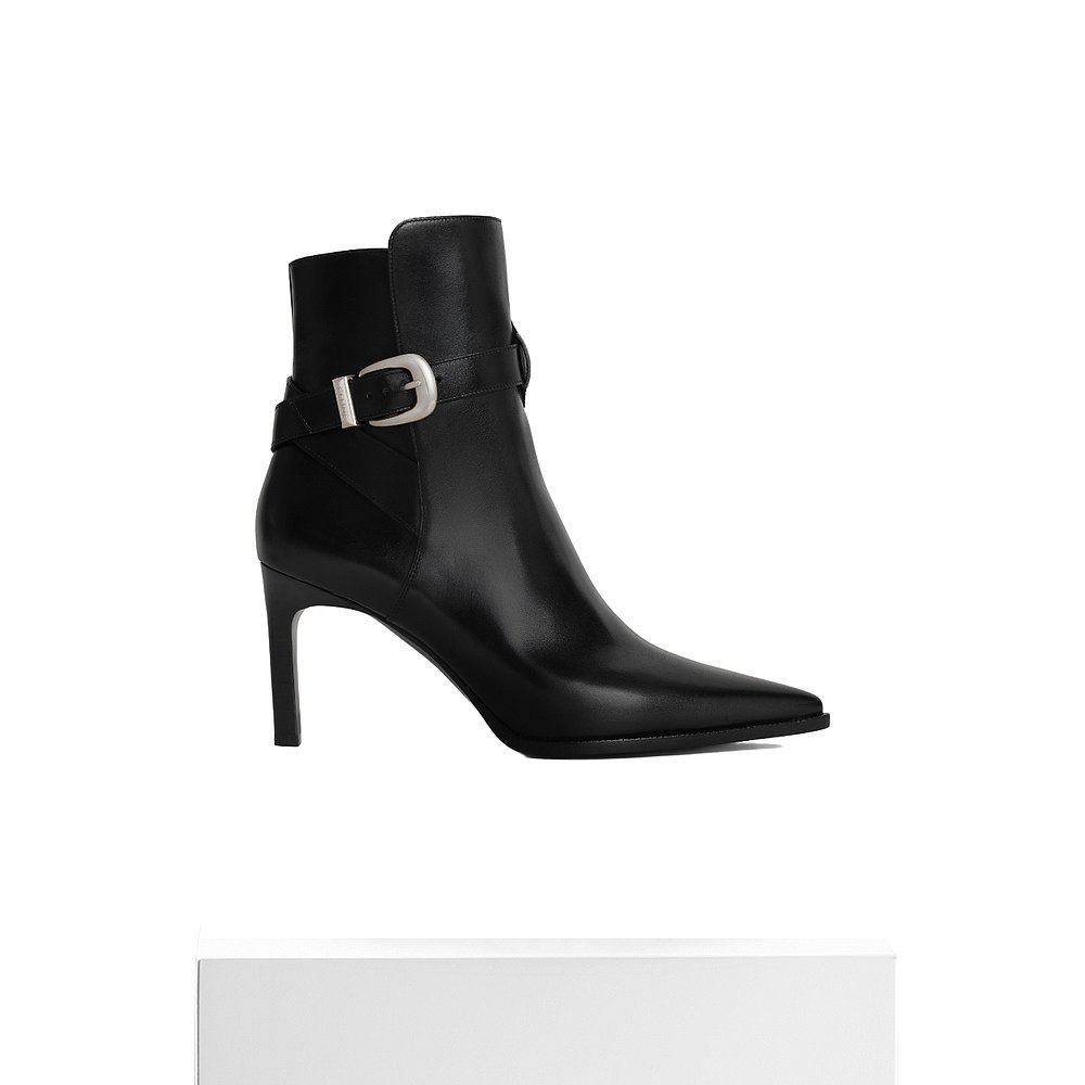 香港直邮潮奢celine女士徽标搭扣尖头短靴时装靴