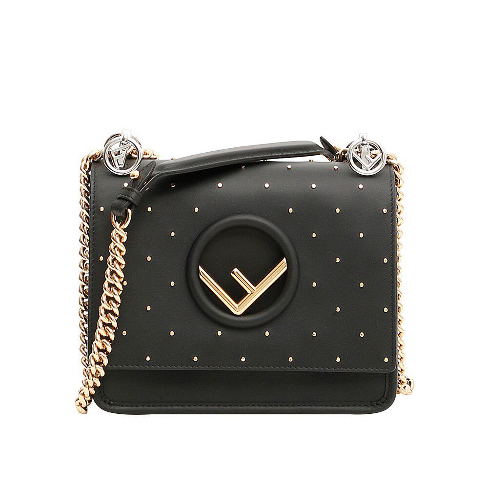 香港直邮fendi芬迪女士黑色单肩8bt286-a5p5-f0kur通用款女包