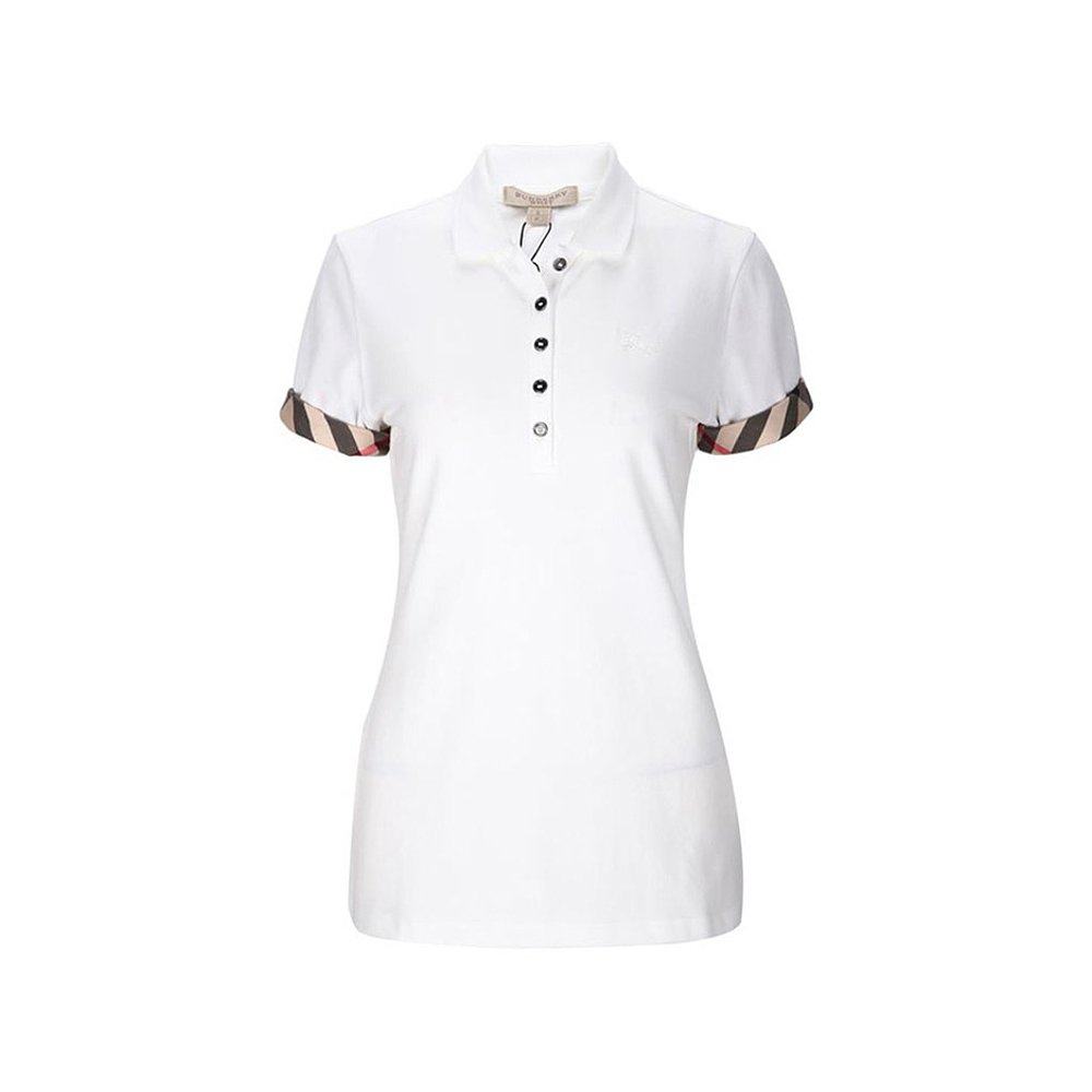 香港直邮burberry巴宝莉白色混合材质简约女士短袖t恤