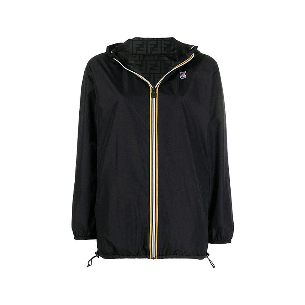 香港直邮fendi芬迪女士黑色休闲连帽双面夹克短外套
