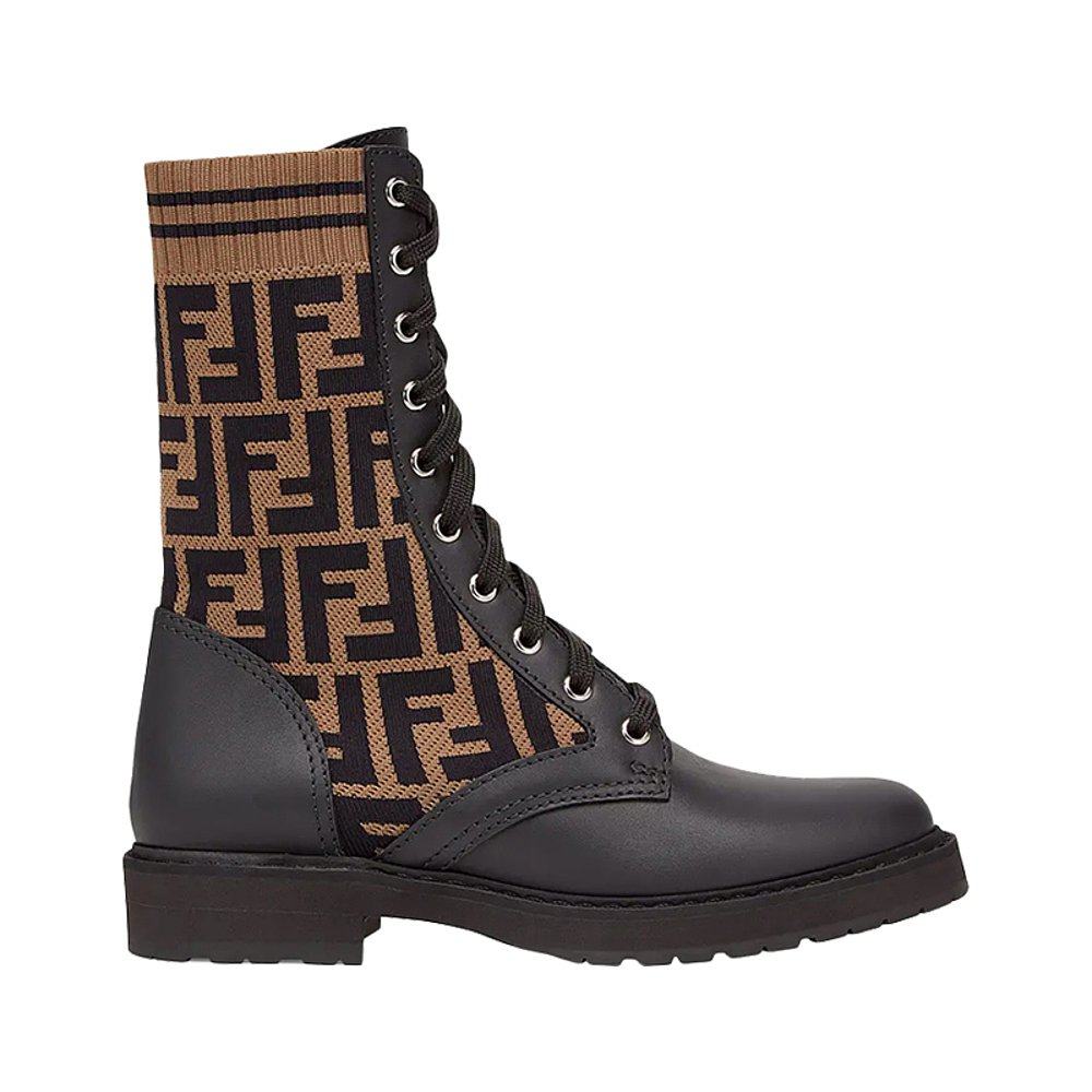 休闲潮流8t6780a8c7f0pmm香港直邮fendi芬迪黑色女士袜靴时尚