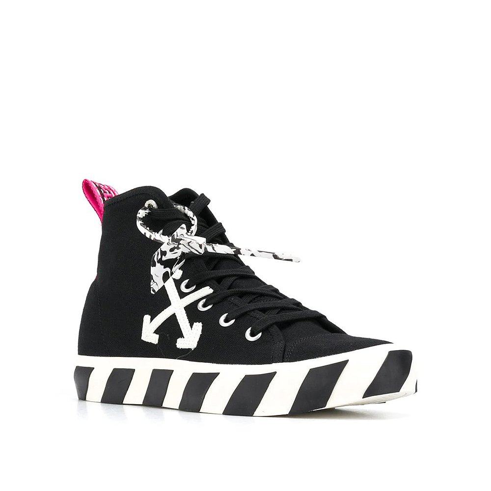 香港直邮offwhite男士条纹箭头印花高帮运动鞋时尚休闲鞋