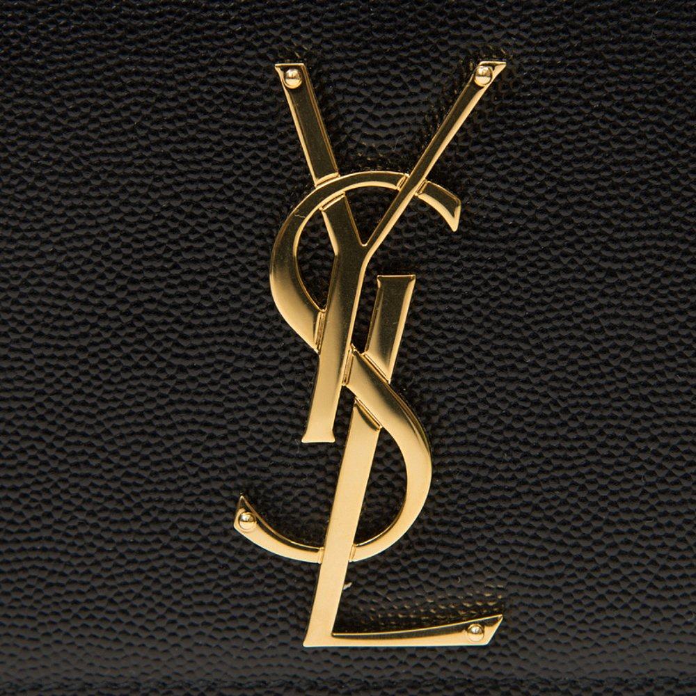 香港直邮qhysl圣罗兰女士黑色牛皮单肩斜挎包女士包袋