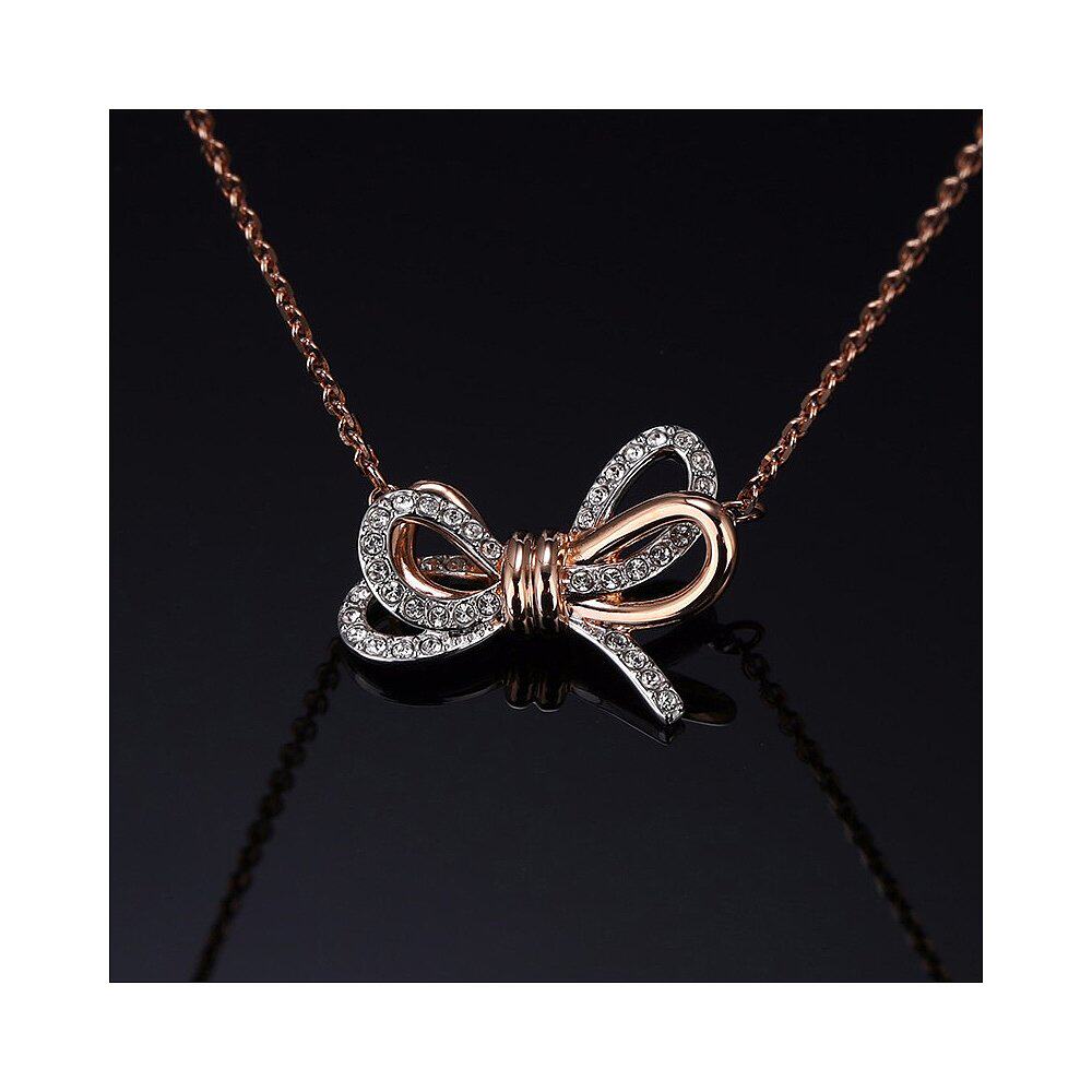 香港直邮swarovski施华洛世奇女士浪漫永恒蝴蝶结时尚项链项链
