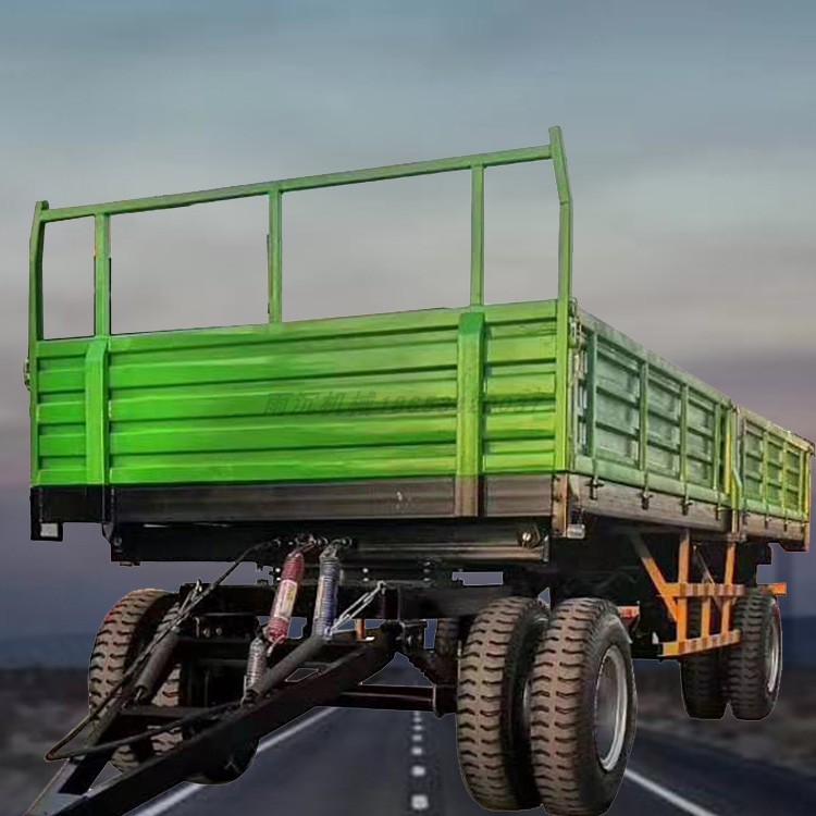 户外挂车载重10吨大型拖拉机工地货物运输斗双牵引农机配件