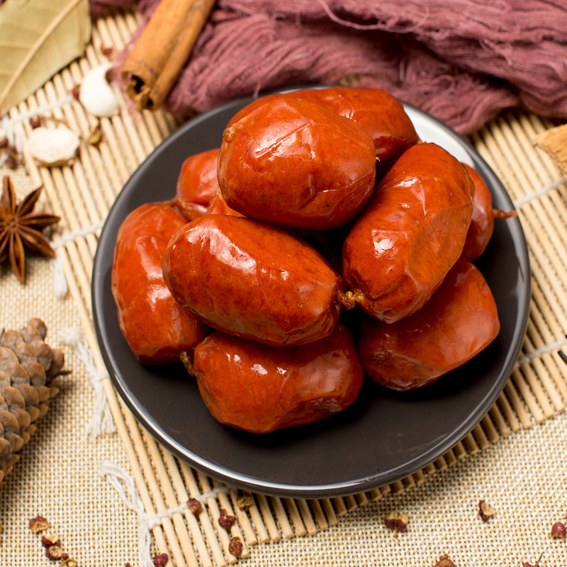 哈肉联蜜汁肉枣肠哈尔滨红肠枣肠龙江特产原厂真空塑封500g