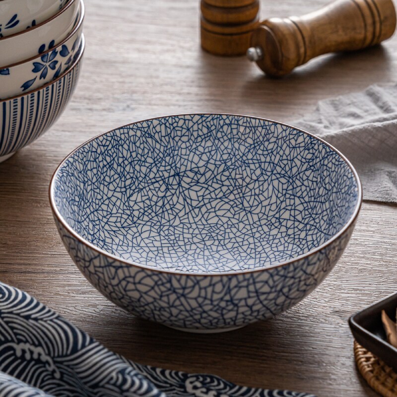 神田8英寸日本汤盆饭碗大号瓷碗陶瓷单个碗面碗