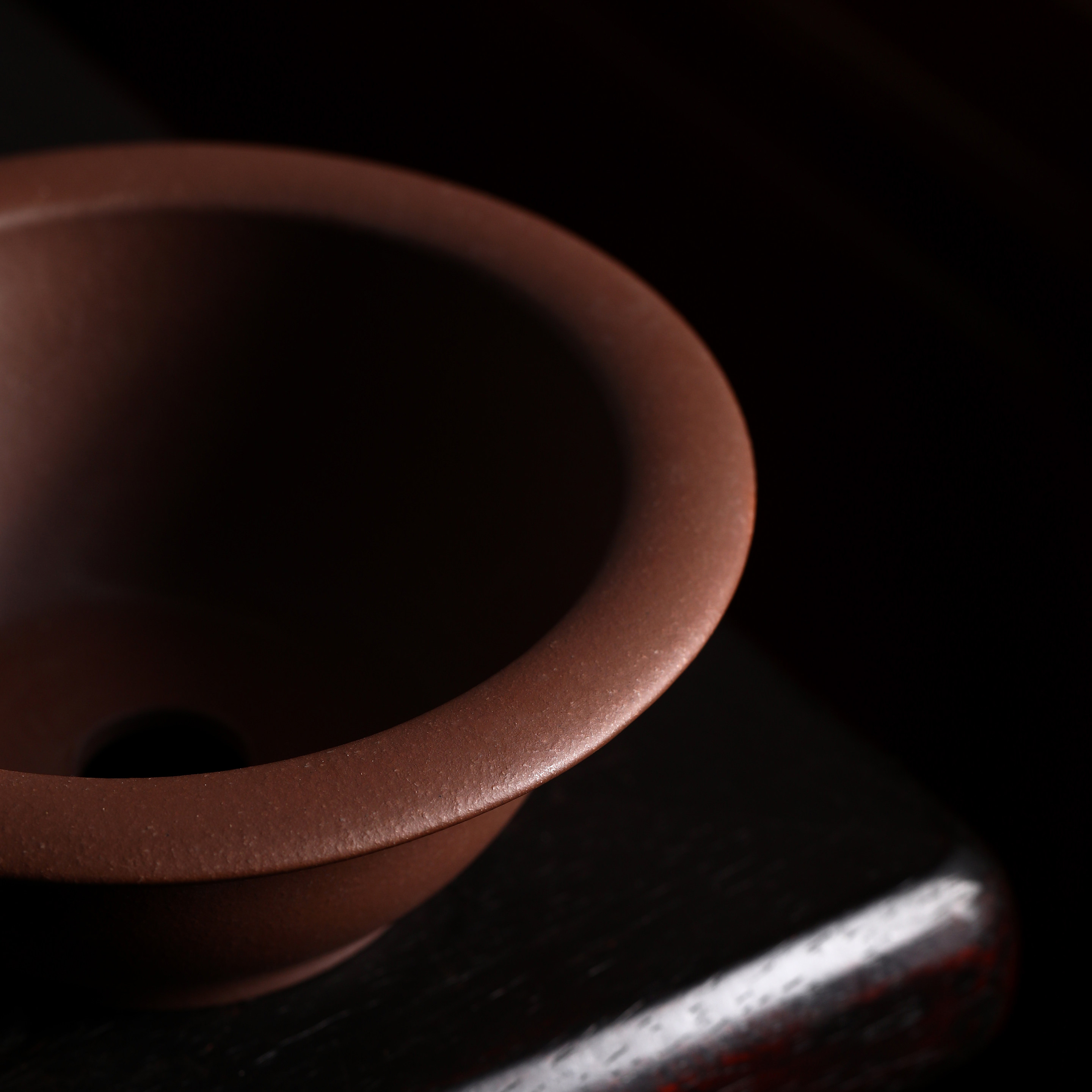 紫砂花盆陶瓷盆景盆陈建强名家手工原矿紫泥花盆