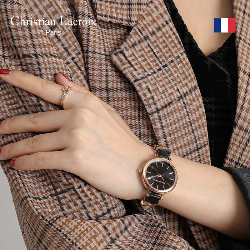 christianlacroixcl手表女士时尚镜面简约气质石英精致欧美腕表