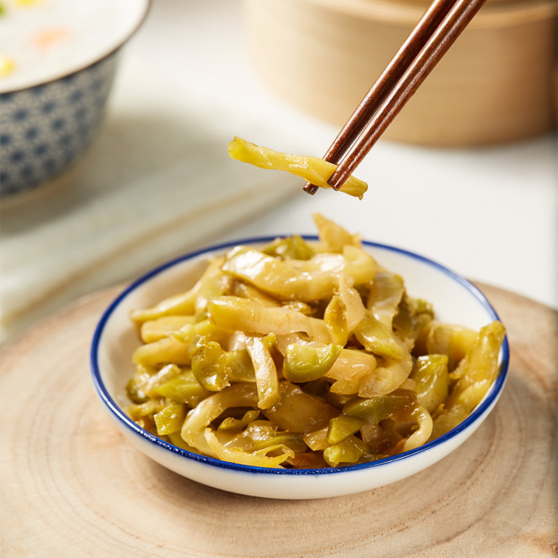 六必居榨菜丝20袋小包装下饭菜余姚产小袋装腌制