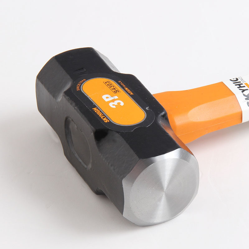 2014新款正品奥新工具包塑柄八角锤土木工程石工用锤子高碳钢榔头