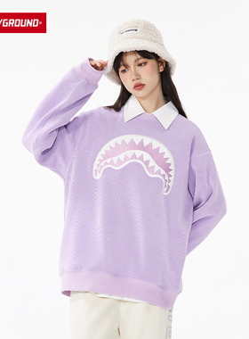 sprayground2022新款鲨鱼嘴女卫衣