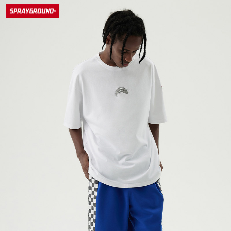 sprayground2022新款鲨鱼嘴短袖女时尚百搭t恤重磅男in