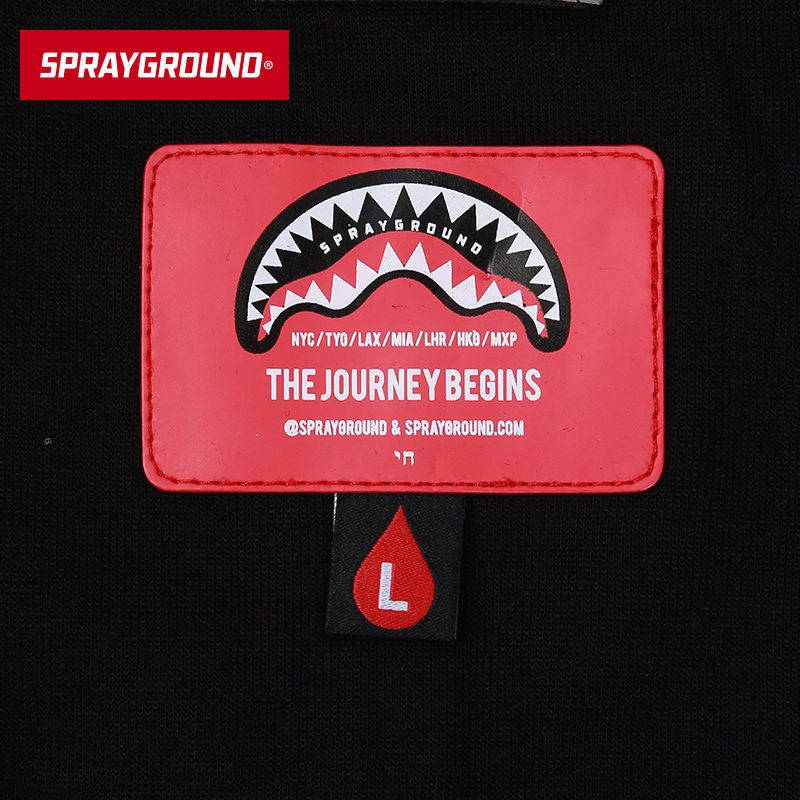 sprayground秋冬新品宽松中性风潮潮牌外套男女拼色短外套