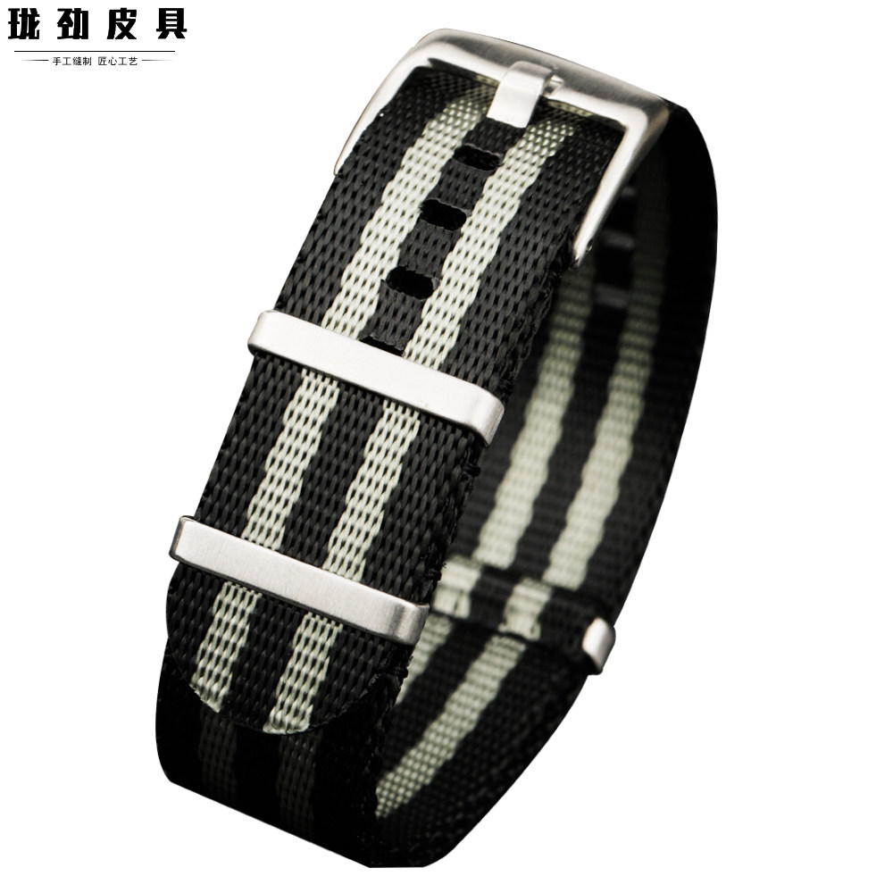 珑劲nato北约尼龙编织表带20mm22mm配件