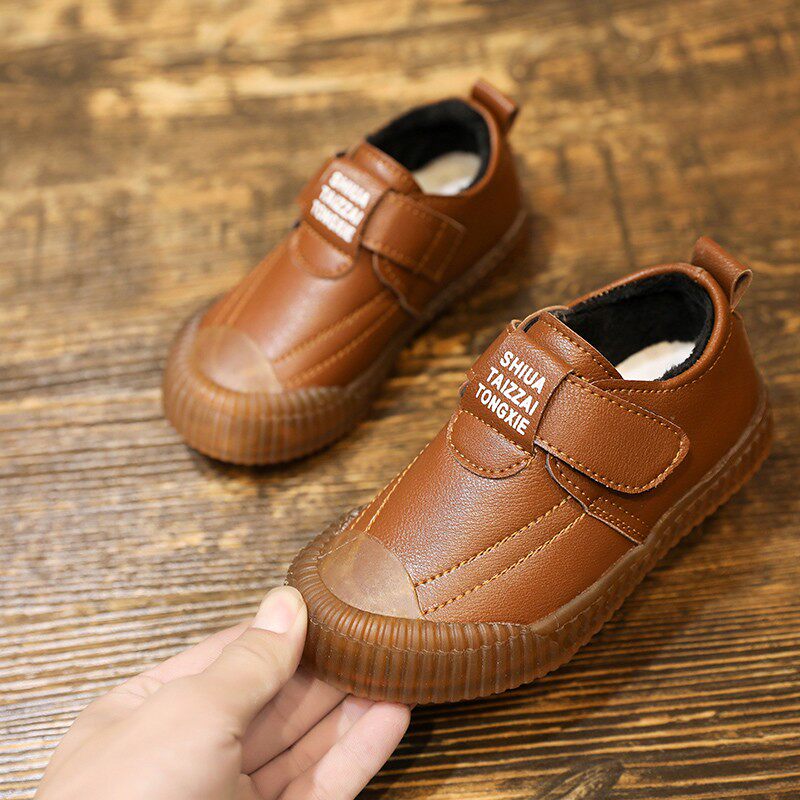 皮鞋男童儿童饼干2019秋冬季新款英伦皮鞋