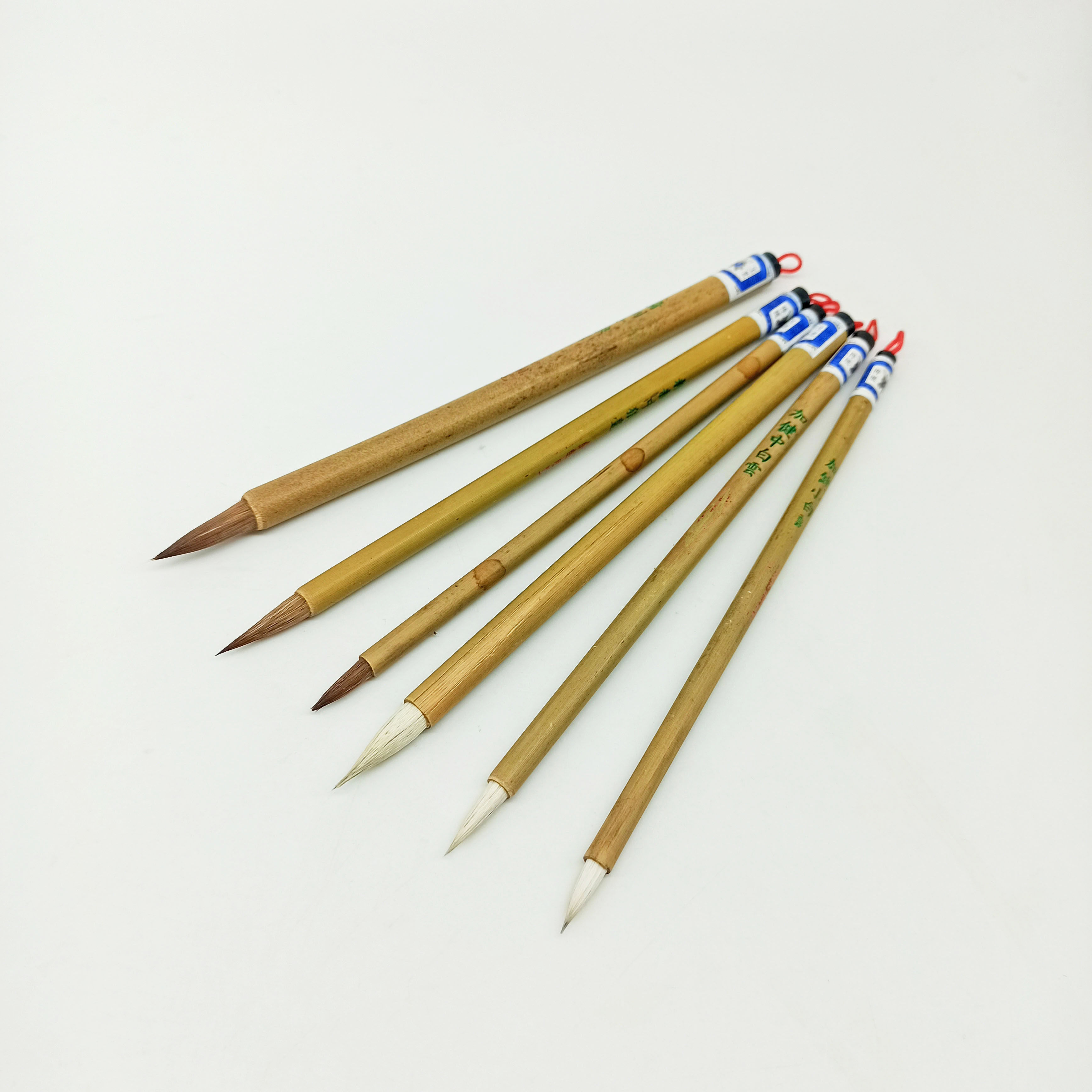 毛笔白云竹杆狼毫兼毫初学者学生练字工业油漆毛笔