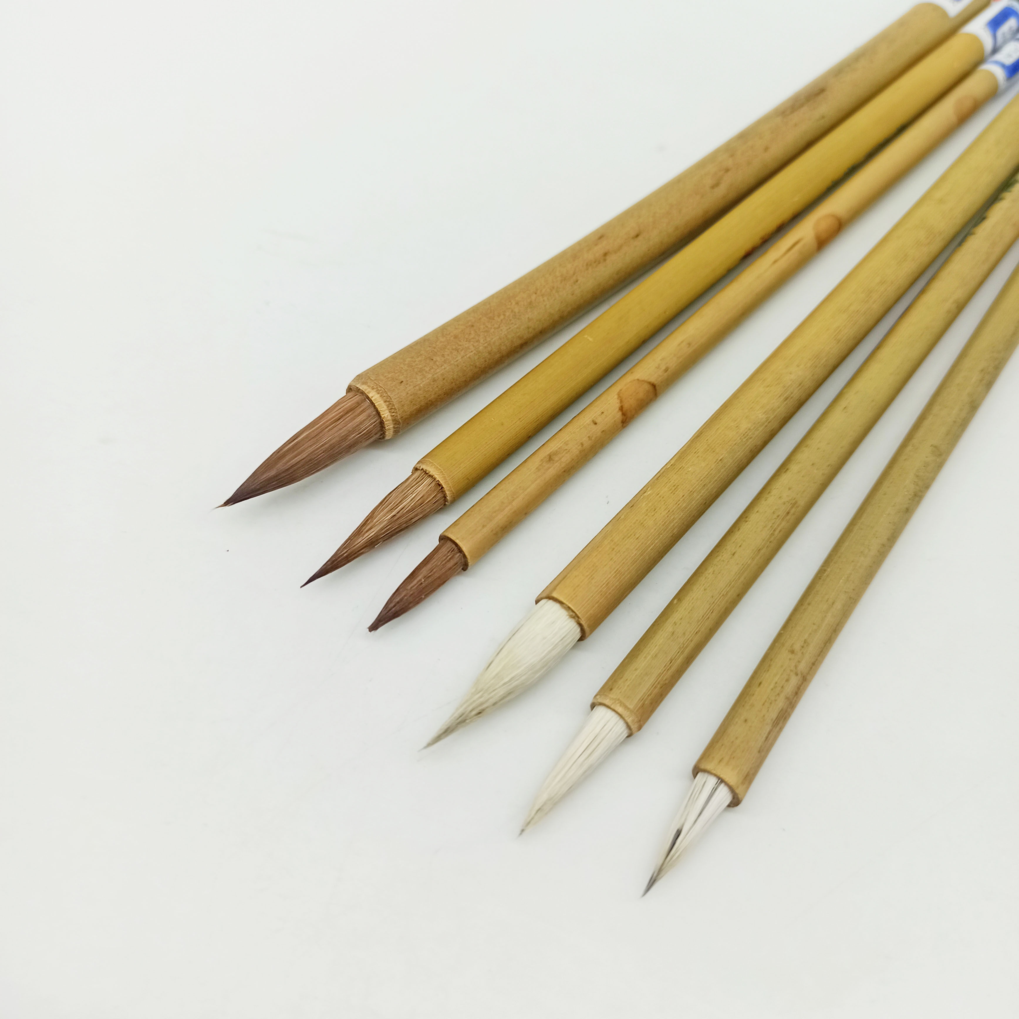 毛笔白云竹杆狼毫兼毫初学者学生练字工业油漆毛笔