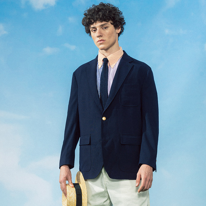 kuffylink22ss轻量单排金扣西装navyblazer休闲常春藤ivy休闲西服