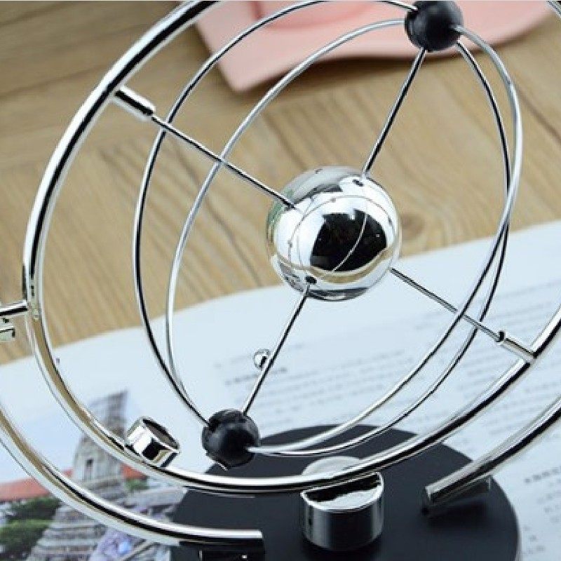 彩色地球永动宇宙银河系天体摇摆磁性电动旋转创意摆件