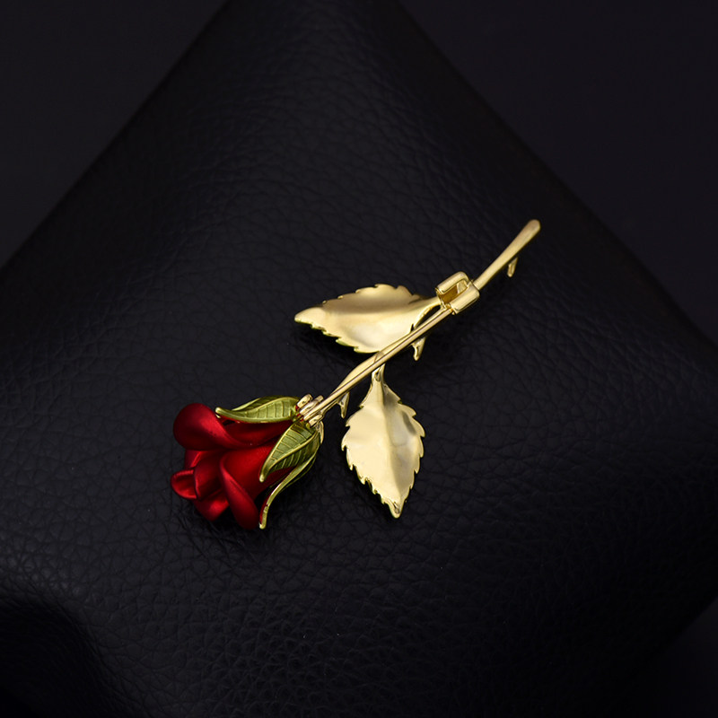 立体红玫瑰玫瑰花胸针ins潮女高档个性别针固定胸针