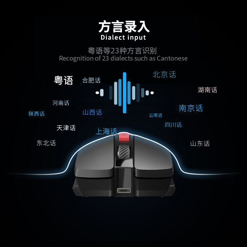 科大讯飞智能鼠标m210语音打字无线蓝牙可充电式笔记本台式机通用