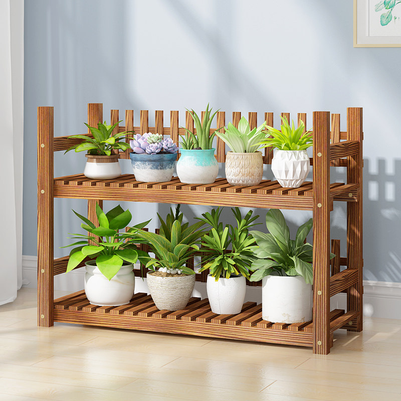 花盆花架子绿萝花架客厅防腐室内阳台落地式多层花架