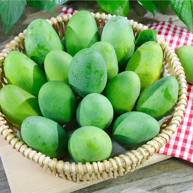 鸡蛋芒果云南本地香芒果水果新鲜绿皮10斤整箱芒果