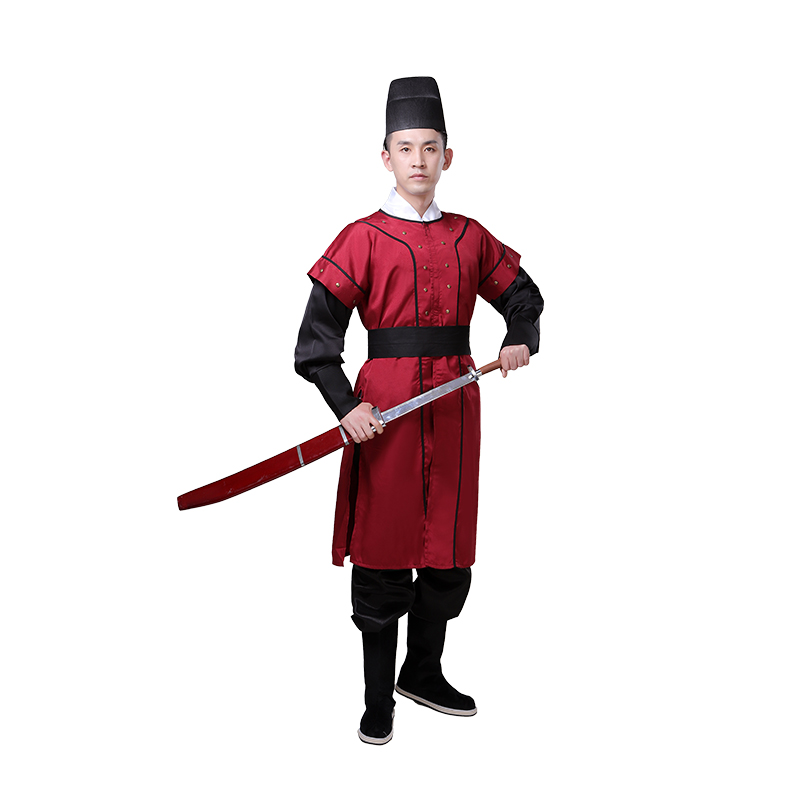 炎蔻明制圆领袍男御前带刀侍卫官兵服装伴郎民族服装