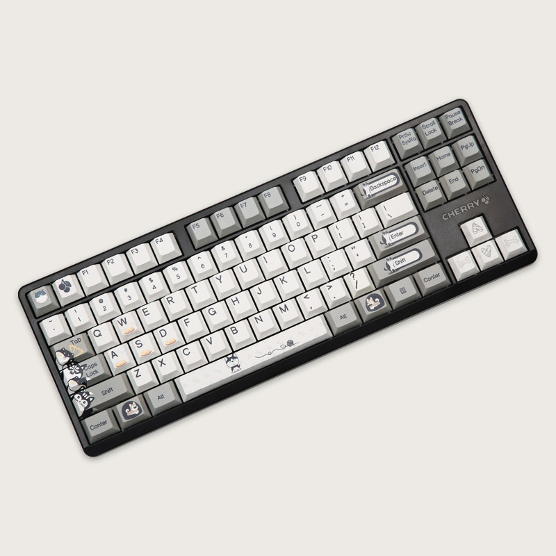 cherry樱桃g803000stkl哈士奇定制有线机械键盘轴青轴茶键盘