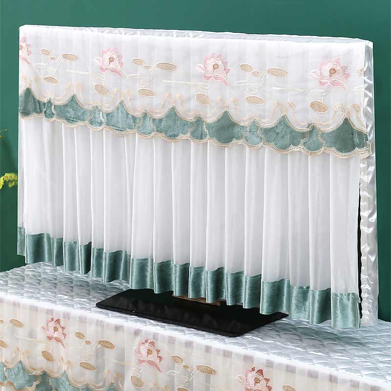 电视电视机机罩防尘罩套65英寸75寸液晶挂式蕾丝电视机罩