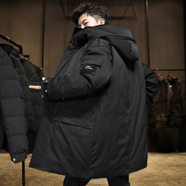 Winter 2020 new men's down jackets in the long section of the tide brand Korean version of the slim trend handsome warming thickening coat Winter 2020 new men's down jackets in the long section of the tide brand Korean version of the slim trend handsome warming thickening coat