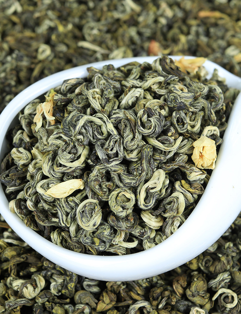 2021年新茶茉莉花茶广西西玉螺王香珠茶叶花香香浓再加工茶