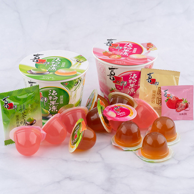 果冻喜之郎沾沾135g摇摇草莓蓝莓酱抹茶味伴侣果冻