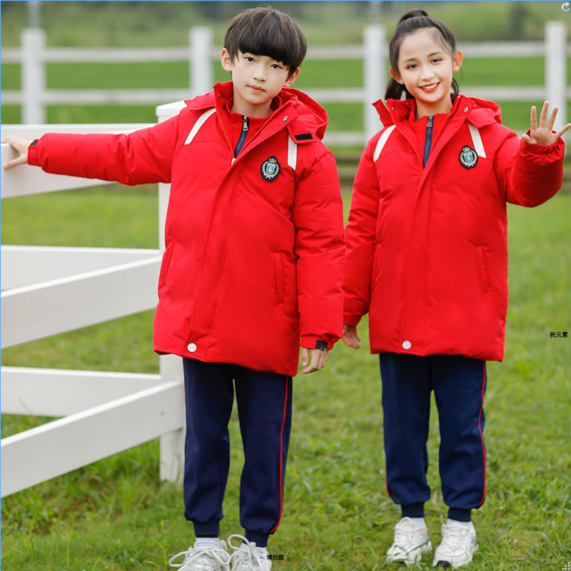校服冬季运动会棉服班服儿童保暖高中幼儿园园外套校服