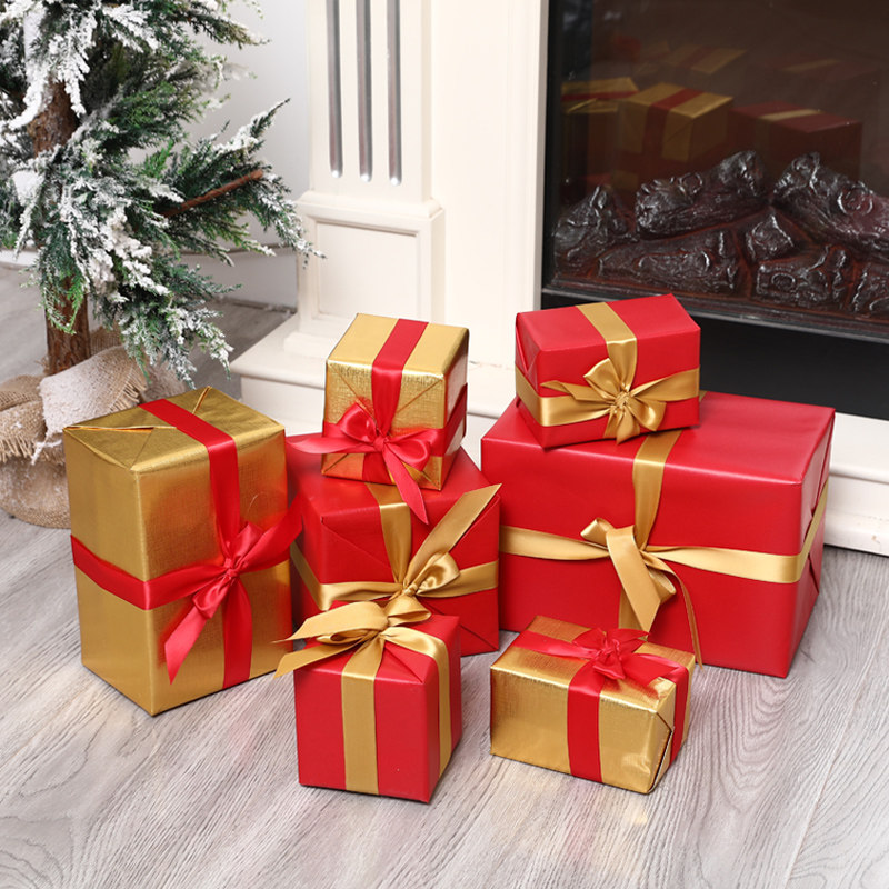 圣诞节装饰品桌面摆件礼盒堆头商场酒店橱窗美陈圣诞装饰品