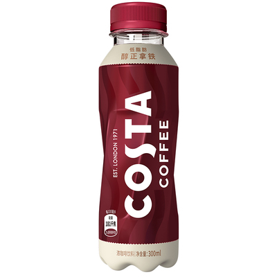 可口可乐出品costa 低脂 低糖醇正拿铁咖啡300ml*15瓶 多省包邮