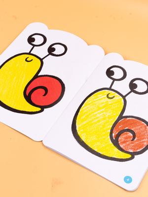 儿童画画本036岁宝宝涂色绘画填色书图幼儿园益智玩具描红本