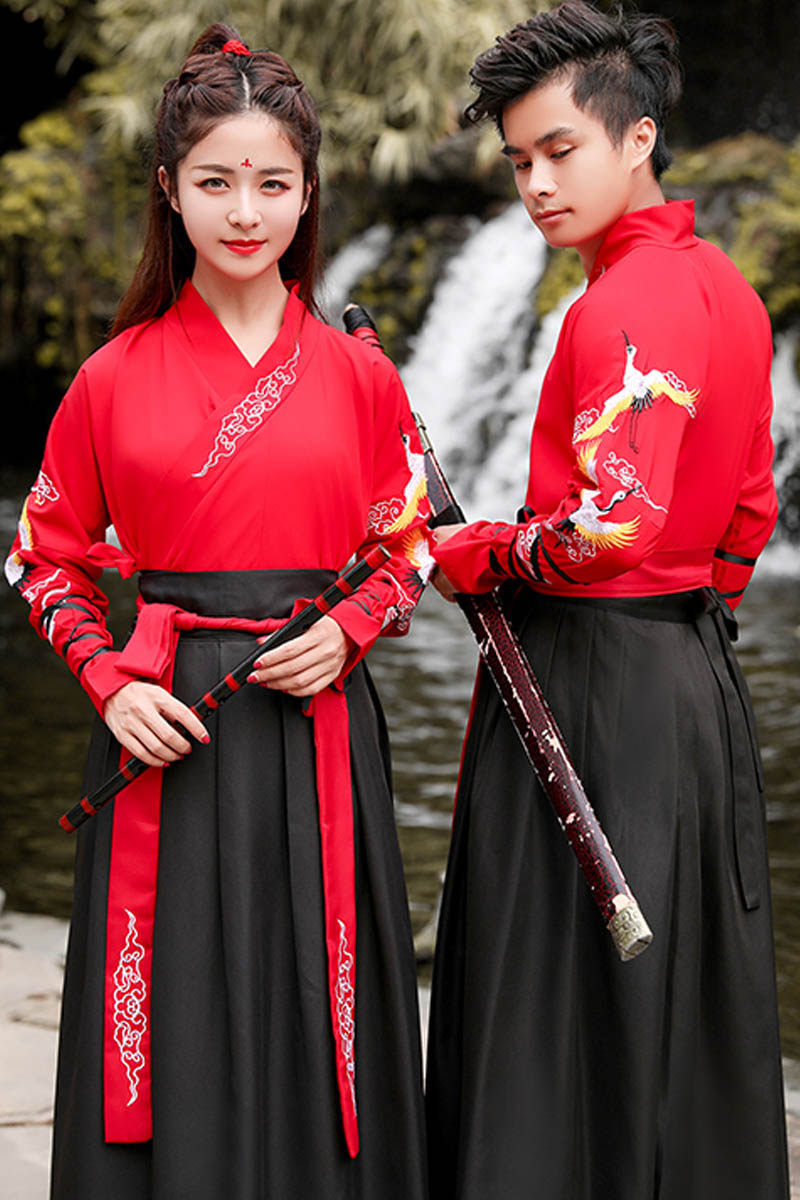 初中新款高中学生女唐装毕业班服古风套装汉元素中国风齐腰古装男